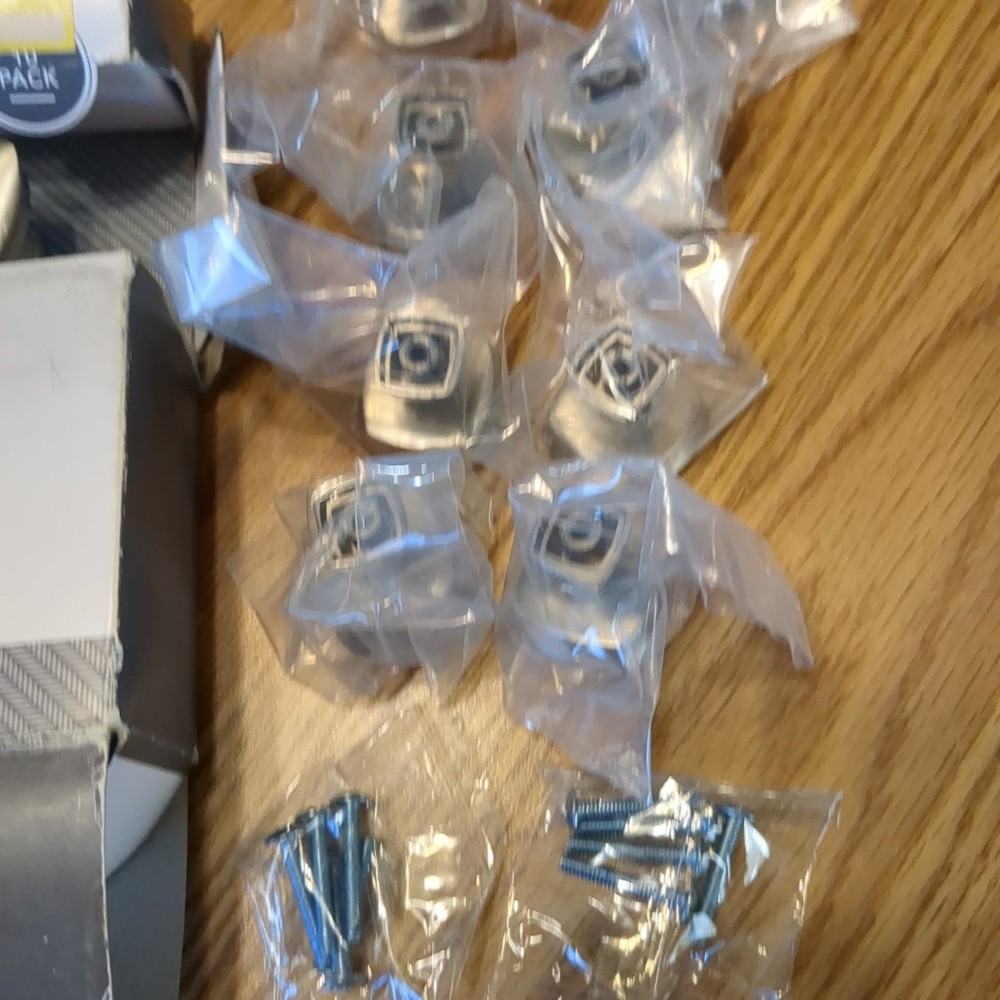 Threshold Square Satin Nickel Cabinet Knobs 10 Pack NIB