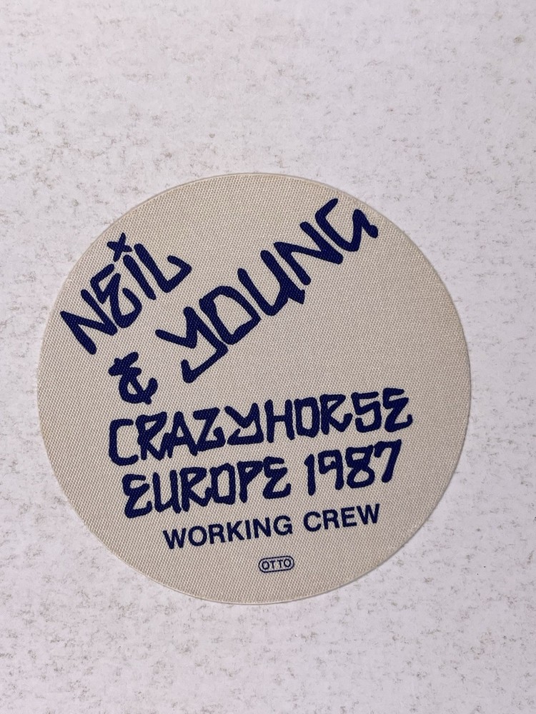 Neil Young Crazy Horse Pass Original Unused Working Crew Europe Circa. 1987