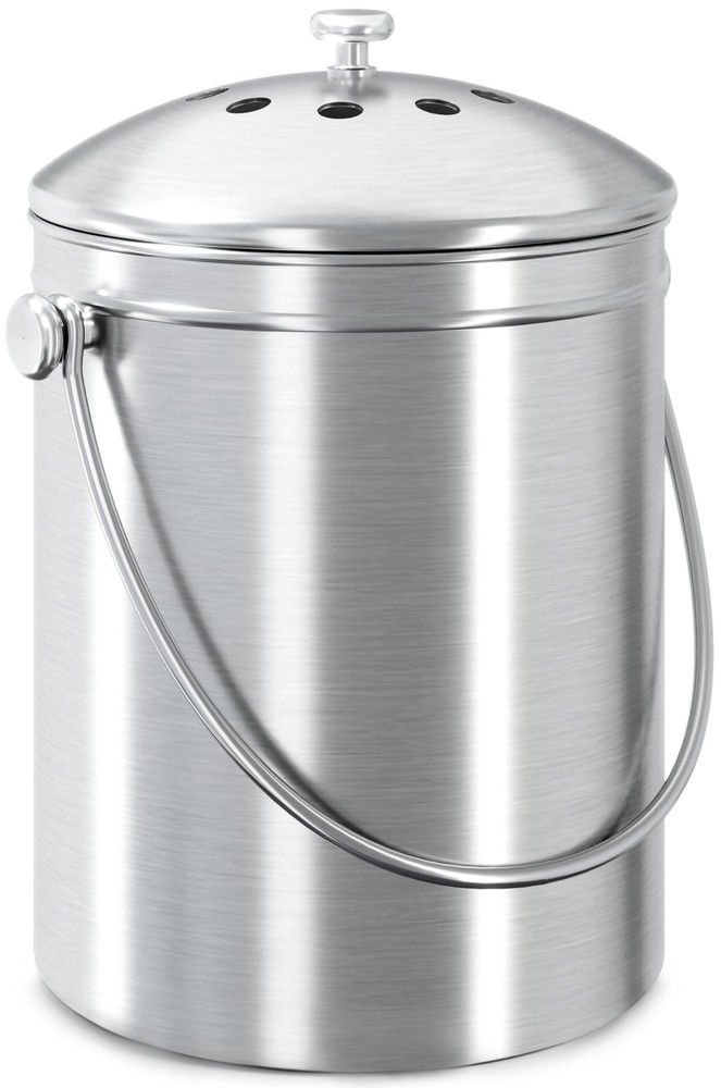 Utopia Kitchen 1.3 Gallon Compost Bin with Lid & Charcoal Filter