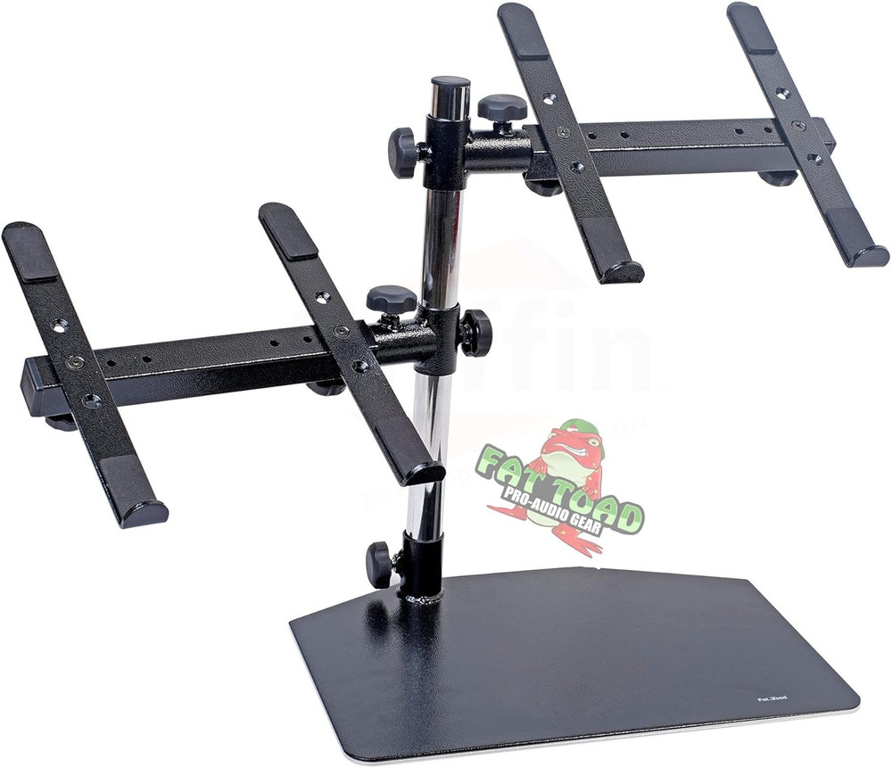 Double DJ Laptop Stand (Table-Top PRO Edition) – 2 Tier Portable PC Computer Equ