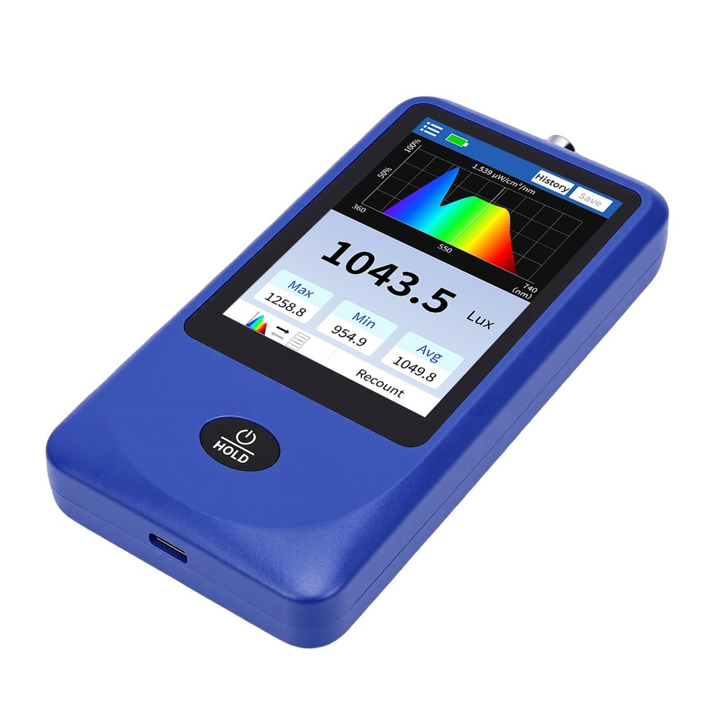 2-Light Spectrum Meter Handheld Spectrometer Illuminance Meter Curve