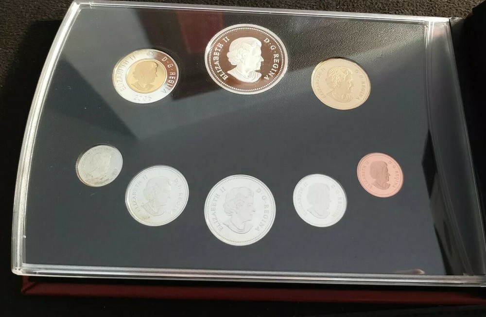 CANADA 2005 Silver Proof Set 8 Coins Flag Commemorative
