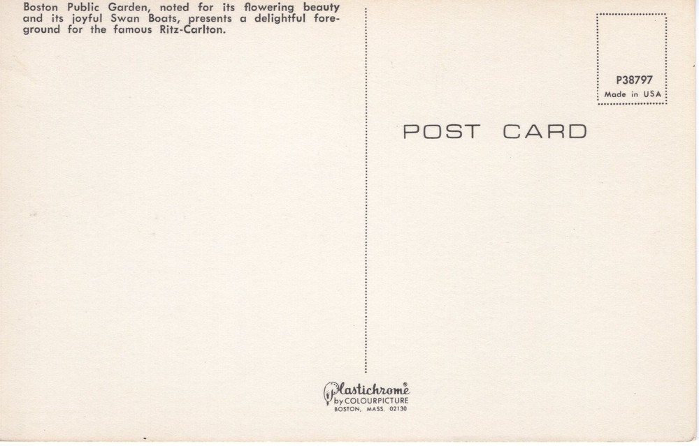 BOSTON PUBLIC GARDEN - PC6147