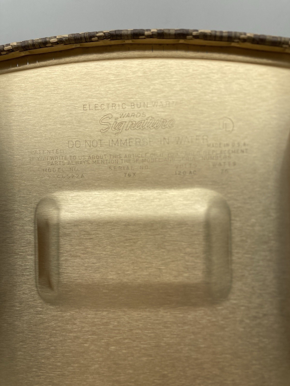 Vintage MCM Wards Signature Electric Bun Bread Server Warmer (Tested Works)