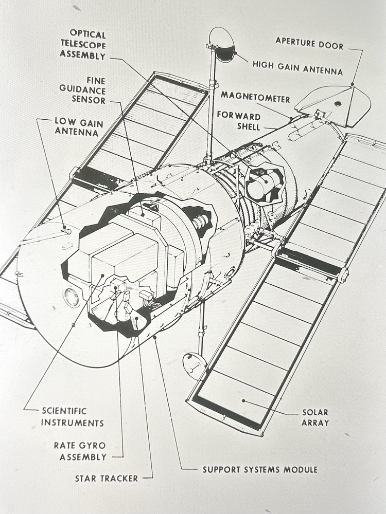 1978 NASA KSC Shuttle Space Telescope Satellite Presentation Transparency-160