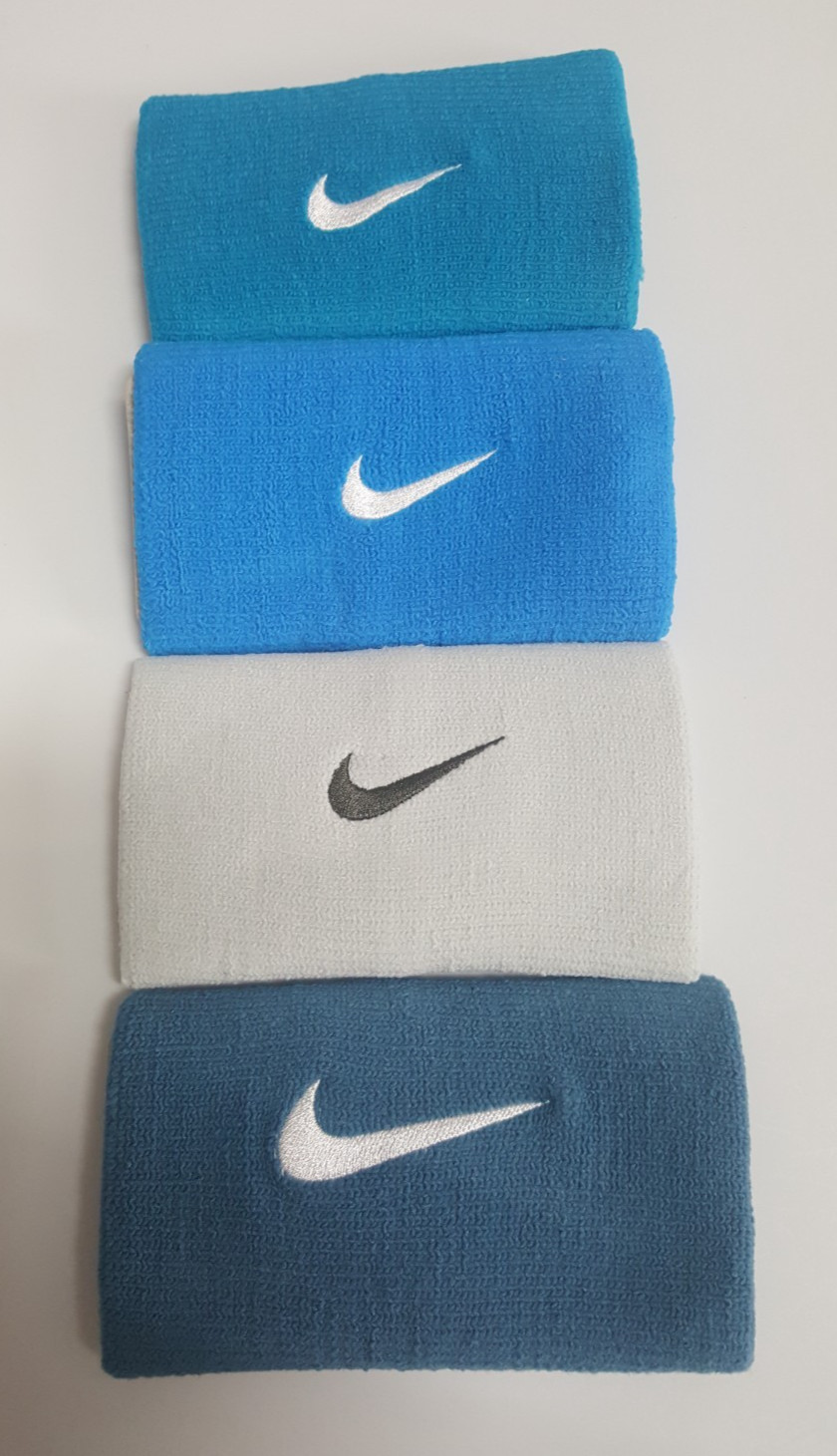 Nike Tennis (4) Four single Double-wide Wristbands Unisex NEW