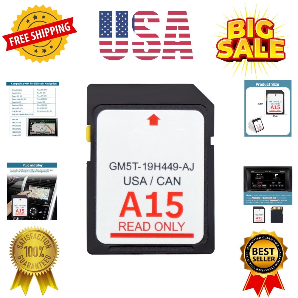 2025 Latest Version A15 Navigation SD Card Fits for Ford/Lincoln,Sync /Canada...