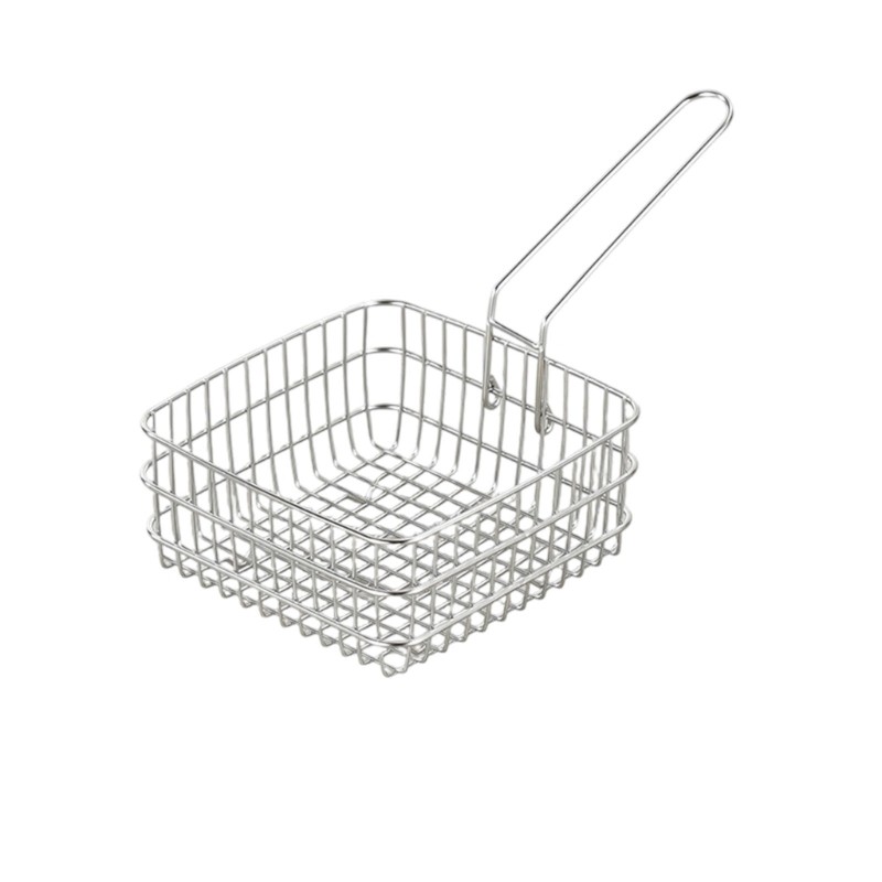 Practical Rustless Square Fry Basket For Kitchen Restaurant Home Use
