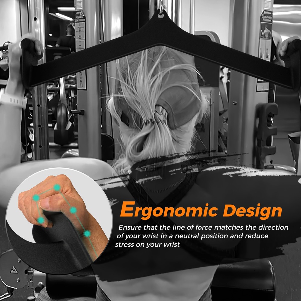 LAT Pulldown Attachment Set Back Strength Training Bicep Tricep Handle Grips