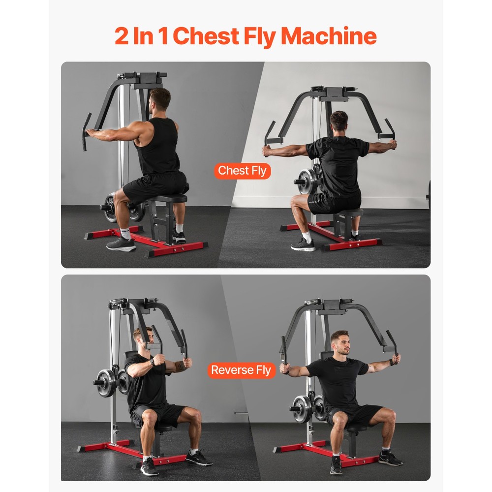 Chest Fly Machine Adjustable Fly and Reverse Delt Machine Upper Body