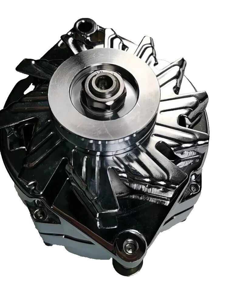 SBC Chevy Alum V BELT Pulley w/Bracket Kit & Long Water Pump Alternator PS Pump