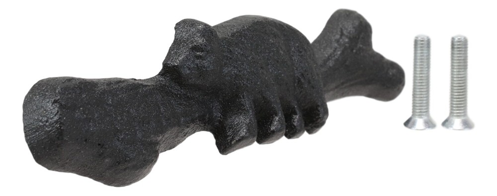 Cast Iron Rustic Western Black Bear Drawer Cabinet Door Pulls Hardware 12 Pack