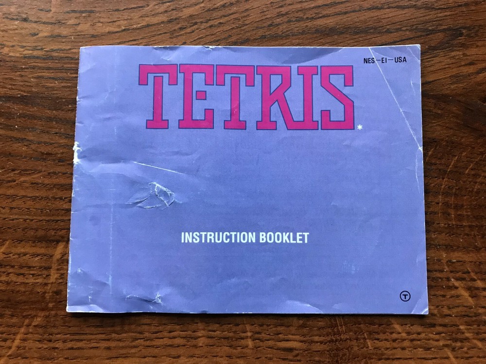 Tetris NES Nintendo Instruction Manual Only