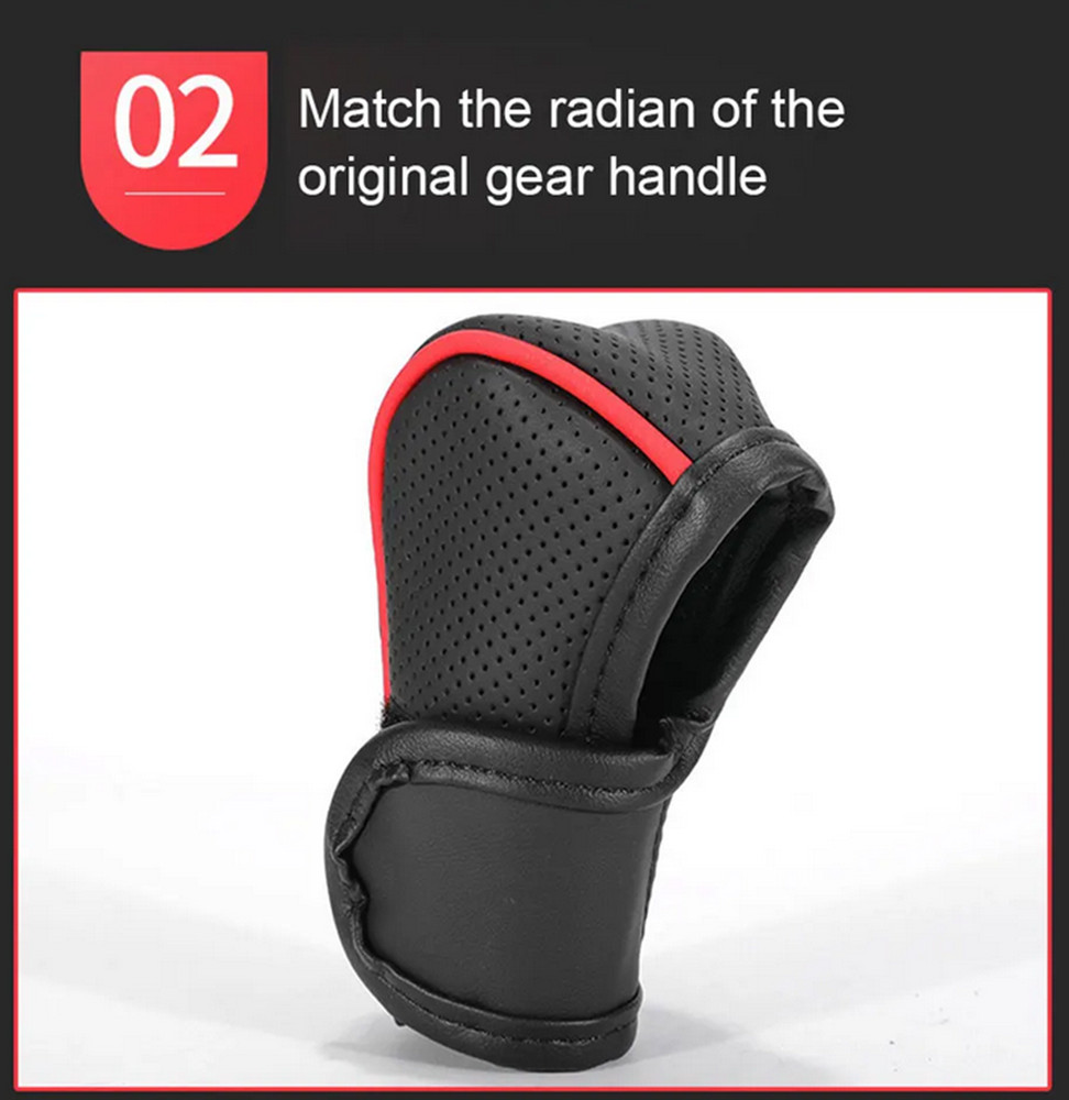 Leather Car Gear Shift Collars Interior Shift Knob Covers Gear Sleeve Protector