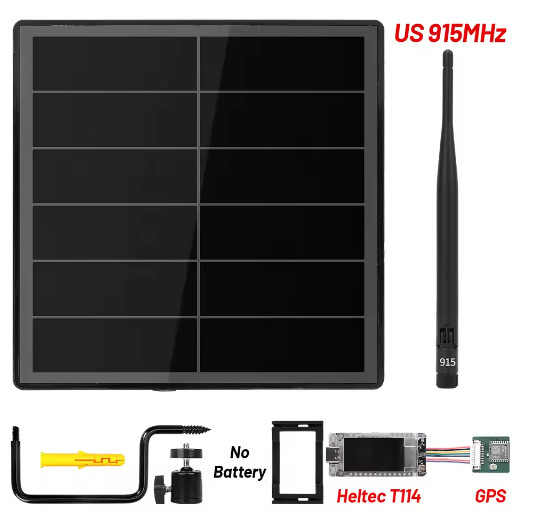 Solar LoRa Built in Heltec T114 GPS Module Compatible Meshtastic GNSS Tracker