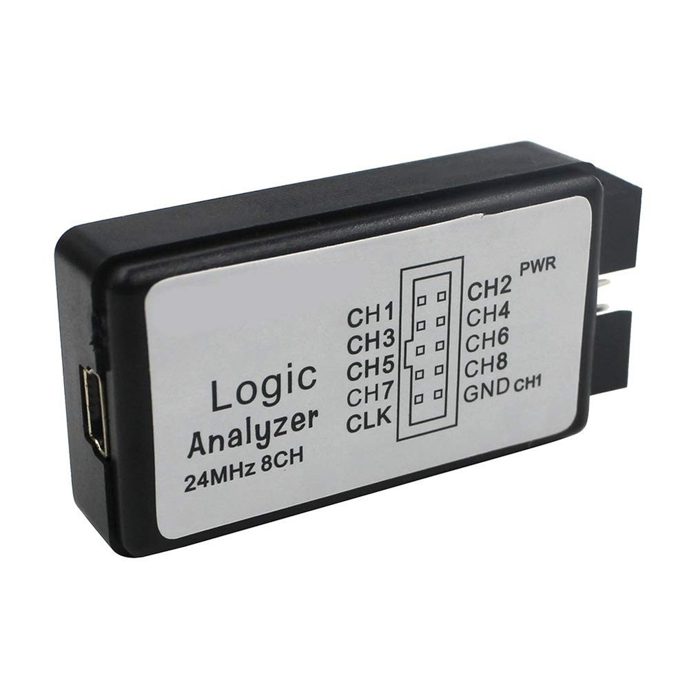 Versatile 8CH USB Logic Analyzer with 12PCS Color Clips - Compact Solution