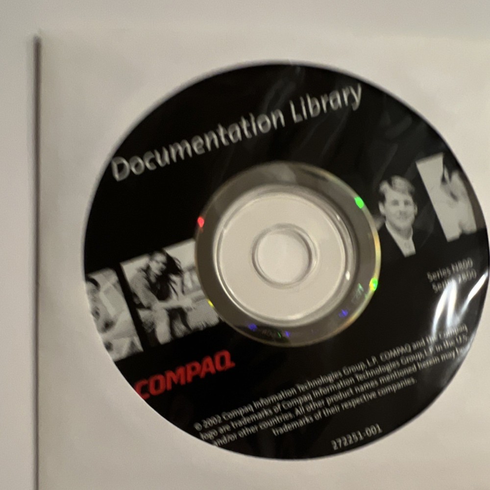 Compaq Notebook Series Manuals & CDs Windows XP Pro Norton Internet Security