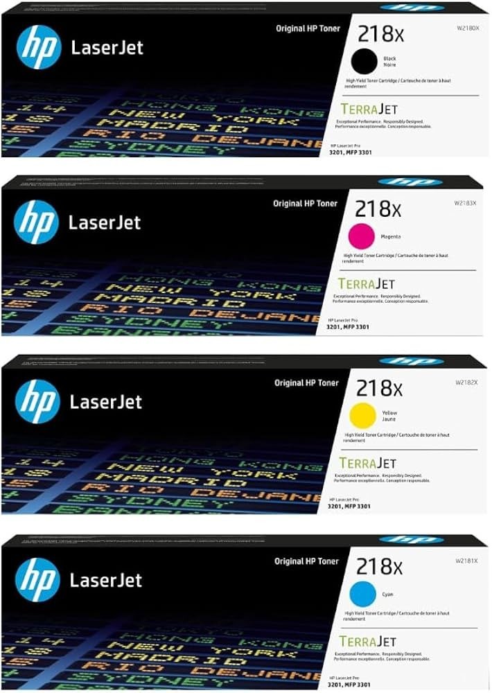 HP 218X Toner Set 4 Pack Original New High Yield