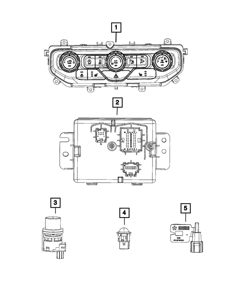 Genuine Mopar Center Stack 7BJ22DX9AD
