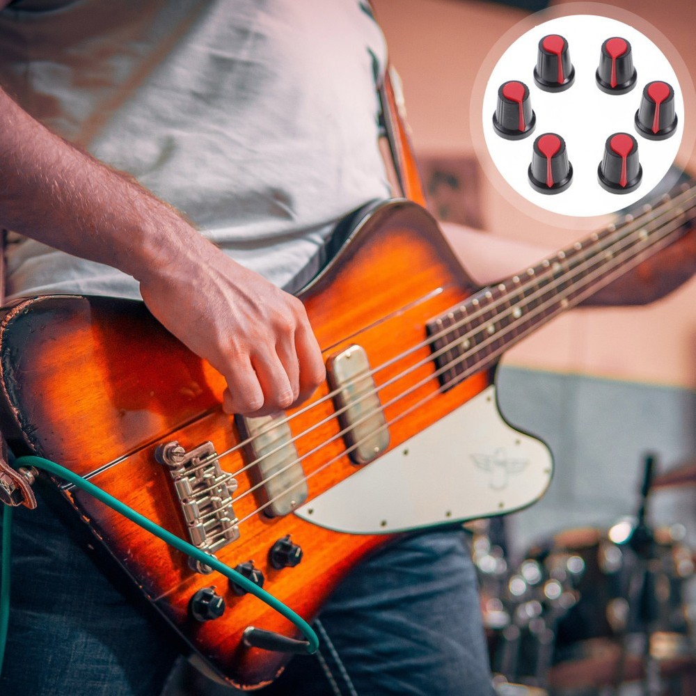 50 Pcs Volume Tone Control Knobs Caps Electric Guitar Replacement Potentiometer