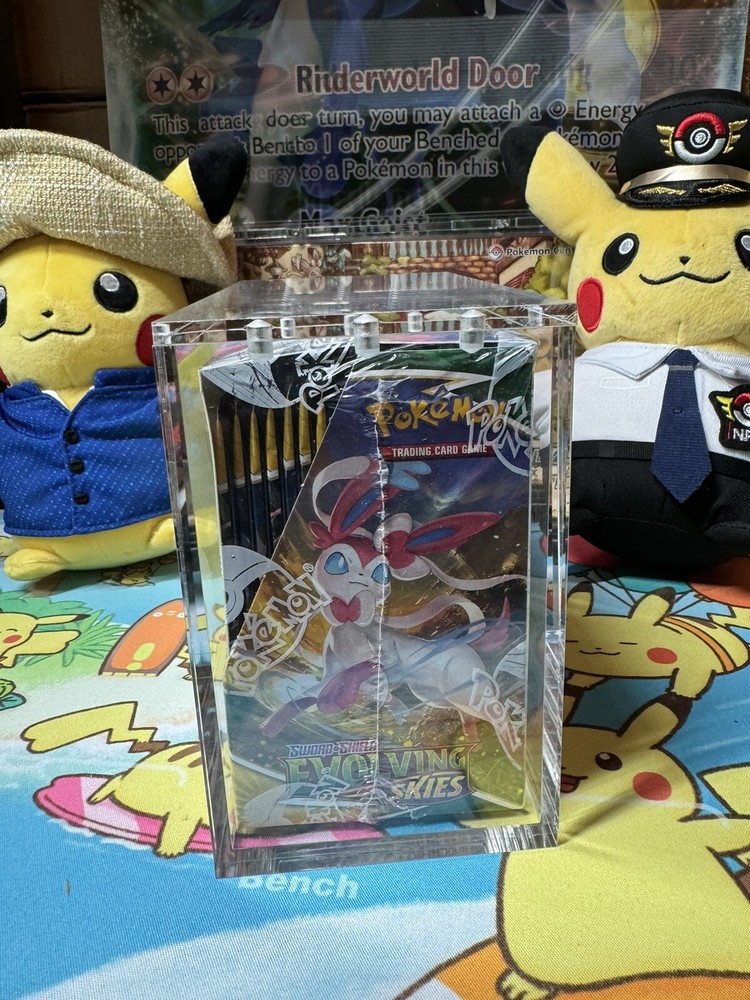 Pokemon Booster Box Premium Acrylic Display Case Magnetic UV Protected Stackable