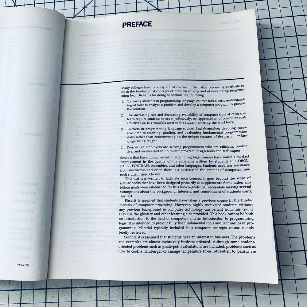 Programming Logic Marjorie Leeson IBM 1983 Vintage Computer Computing Design