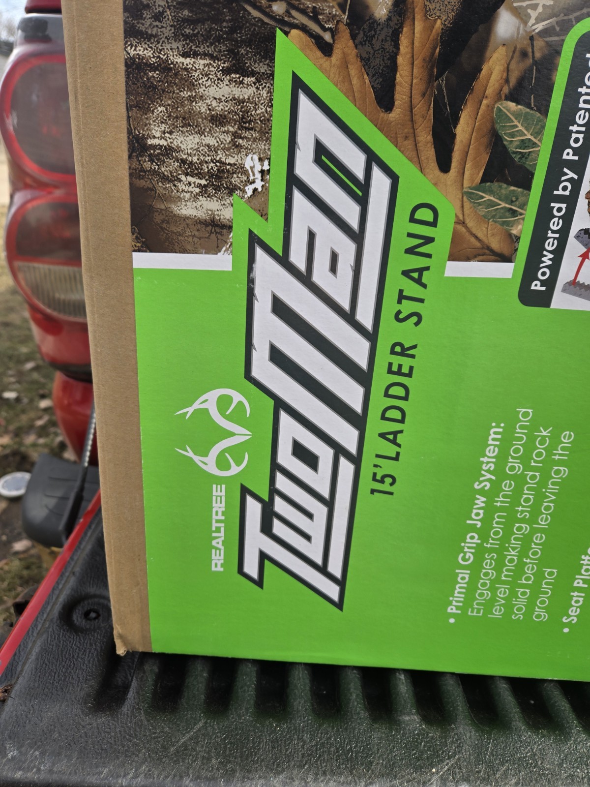 15 ft Double Shot Two-Person Ladder Tree Stand with Grip Jaw System Hunting Deer