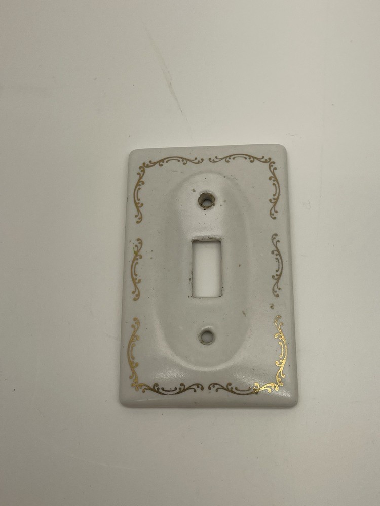Vintage Porcelain Switch Plate
