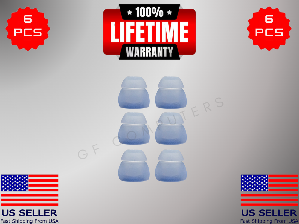 6 Silicone MED Double 2 Layer Tips Earbuds For Skullcandy Push Active Headphones