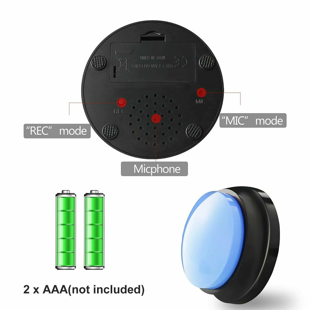 Recordable Easy Button Sound Button Voice Recording Talking Button 30 Second