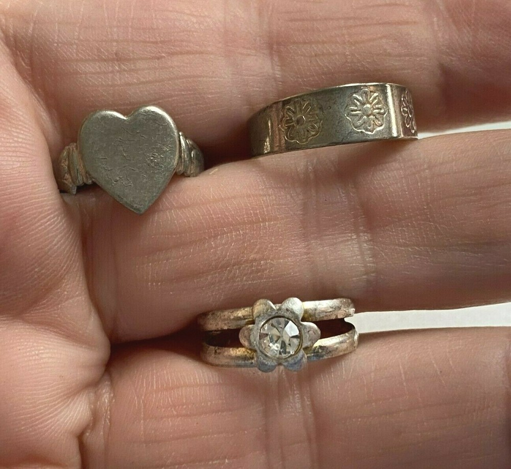 Three Adjustable Silver Tone Toe Rings