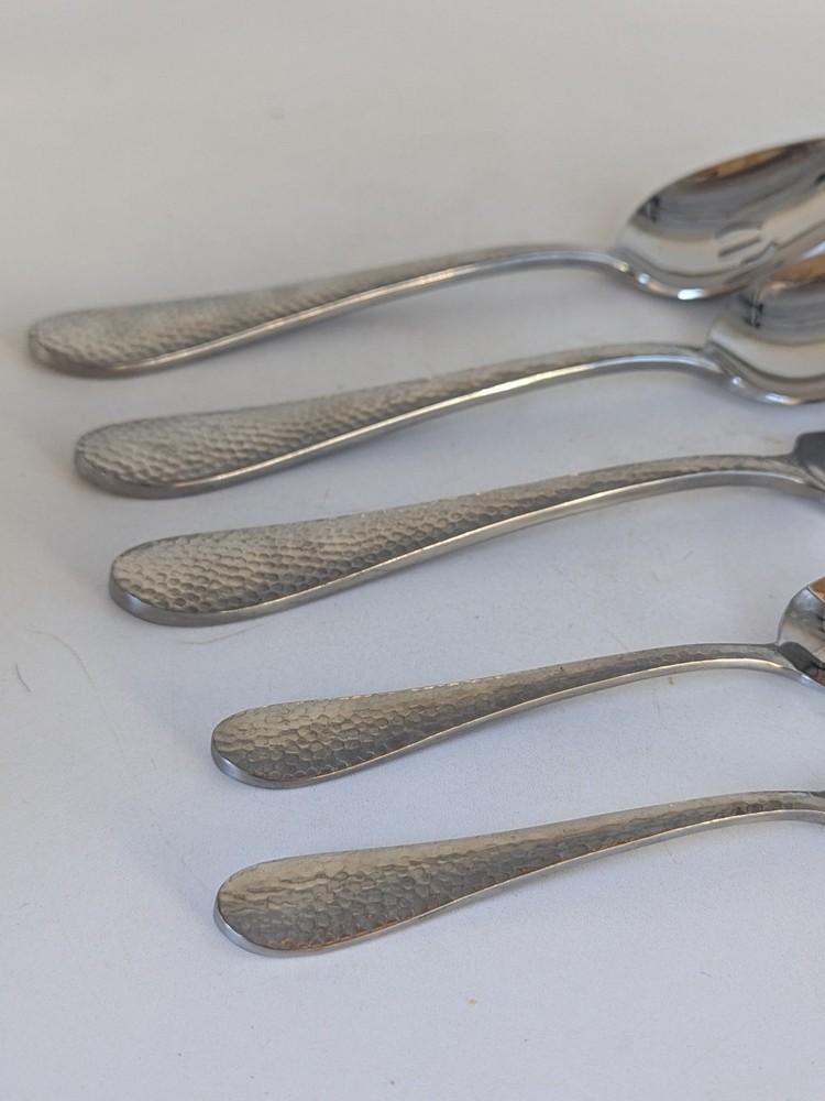 5 Piece Oneida Hammered Handle Design - SERVING UTENSILS -