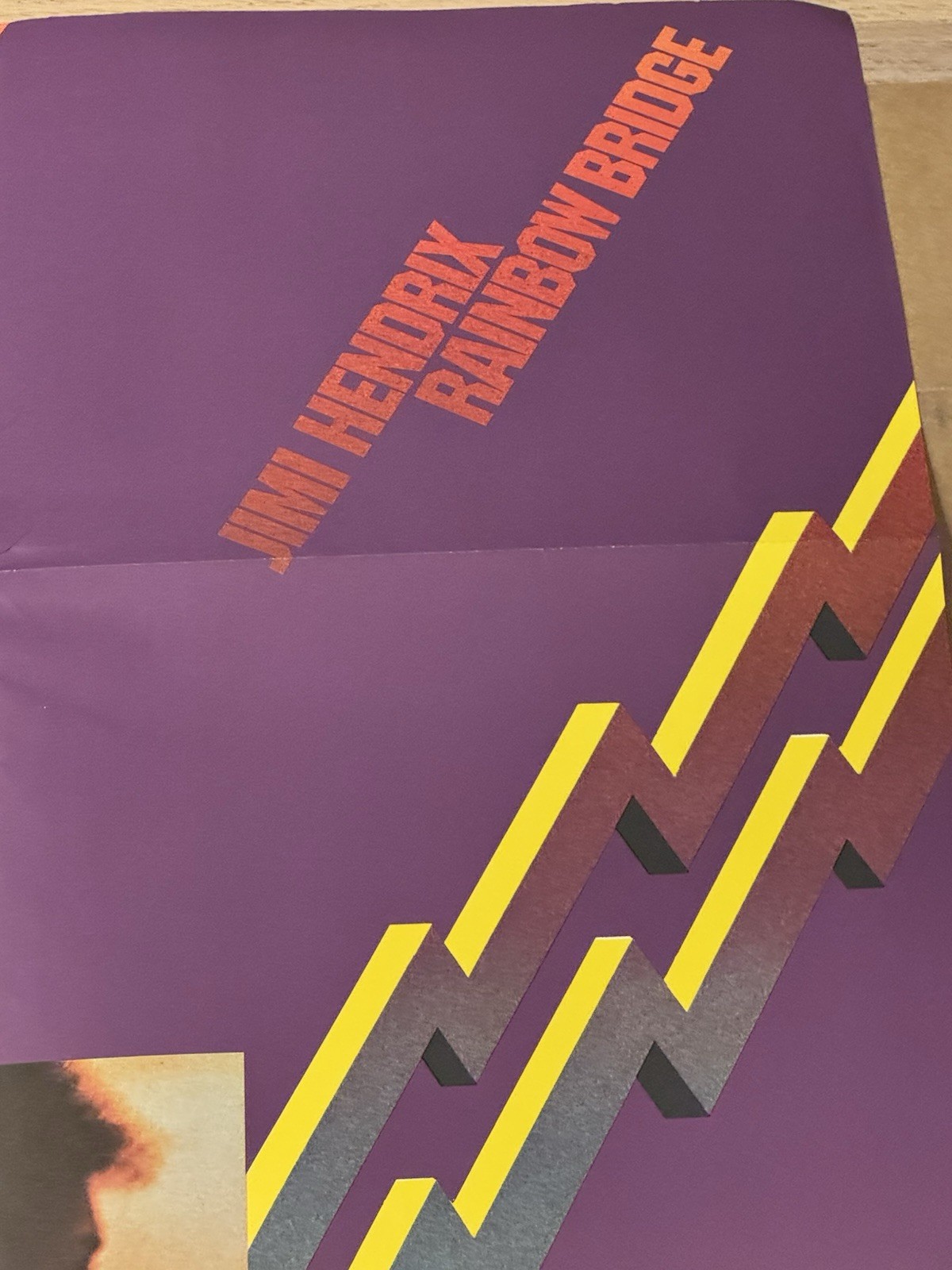 Jimi Hendrix 1971 Rainbow Bridge Original Promo Poster Vintage