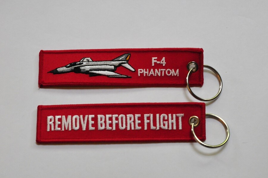 F-4 Phantom embroidered keychain keyring bagage tag