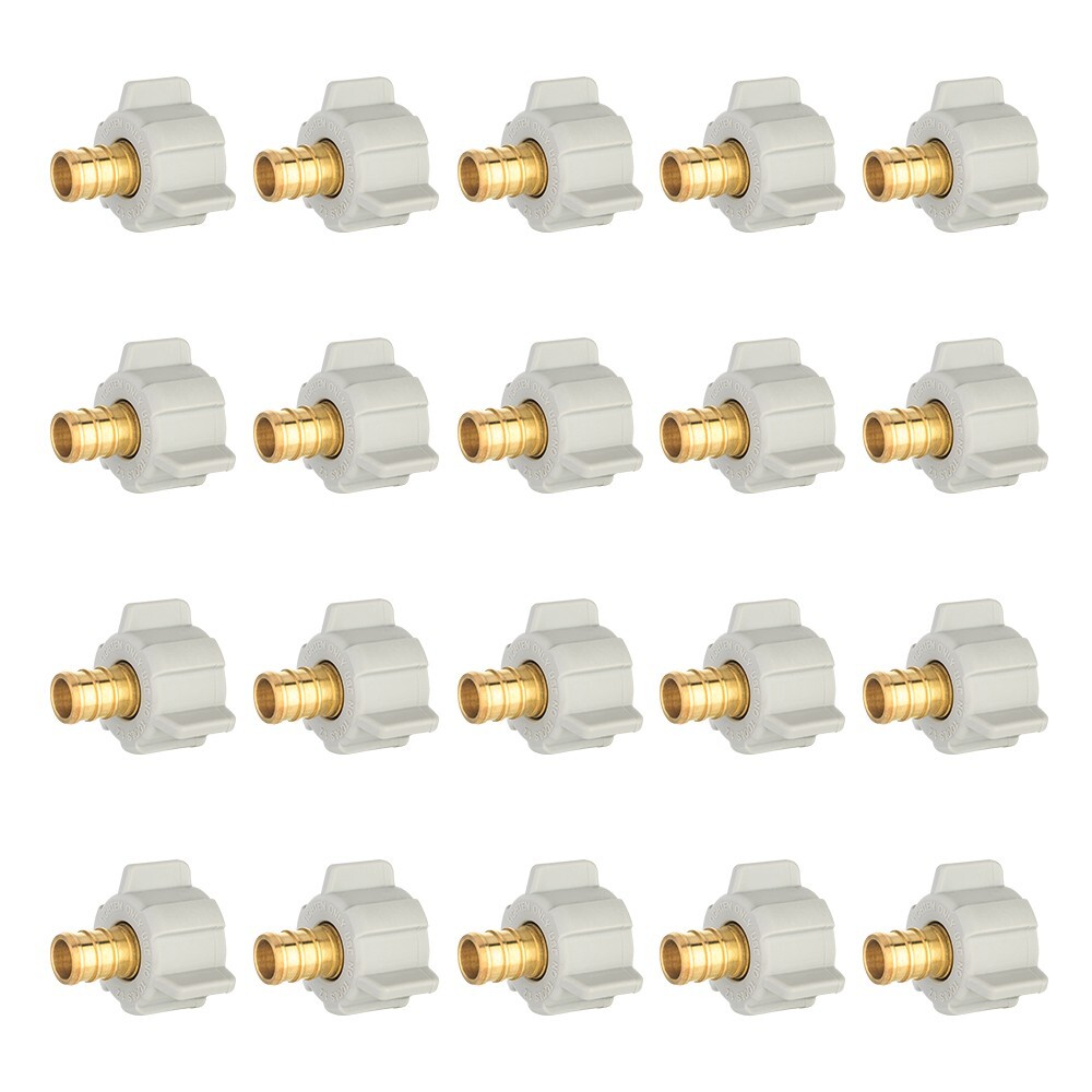 EFIELD 20 PCS 1/2" Pex X 1/2" Female NPT Swivel Crimp Brass Fittings, Lead Free