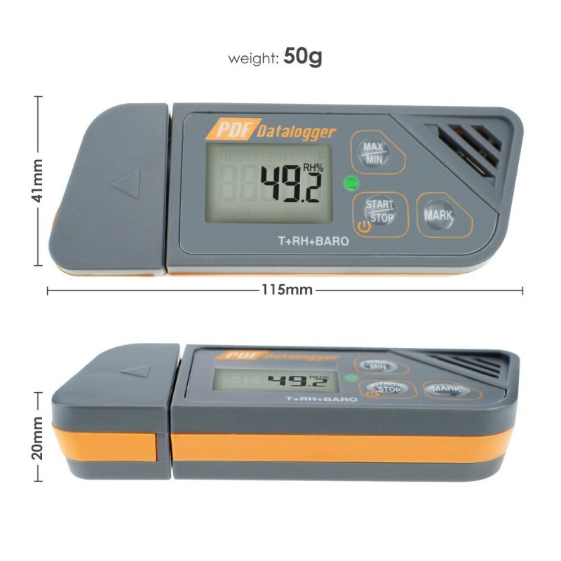 Waterproof USB Data Logger Temperature Humidity and Atmospheric Pressure