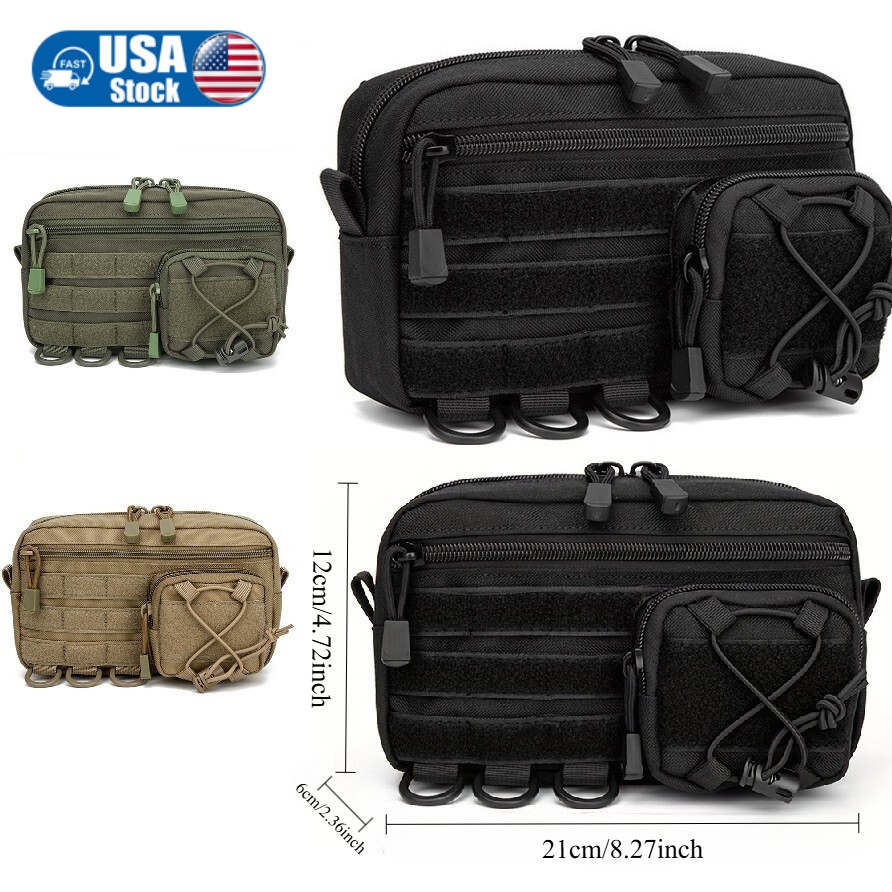 EDC Molle System Waist Pack Tactical Outdoor Pouch Tool Storage Bag