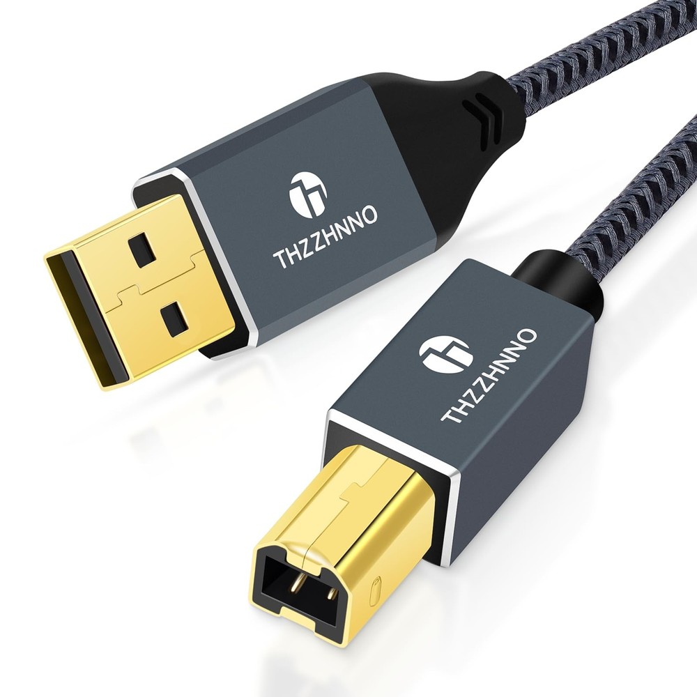 Thzzhnno USB Printer Cable 10FT, A to B Cable, 2.0 Type A 10FT