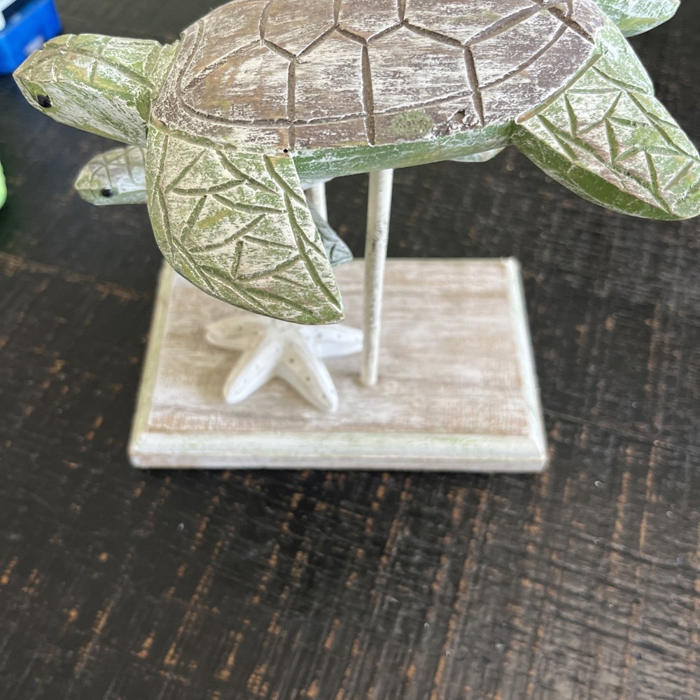 Wooden Turtle Figurine