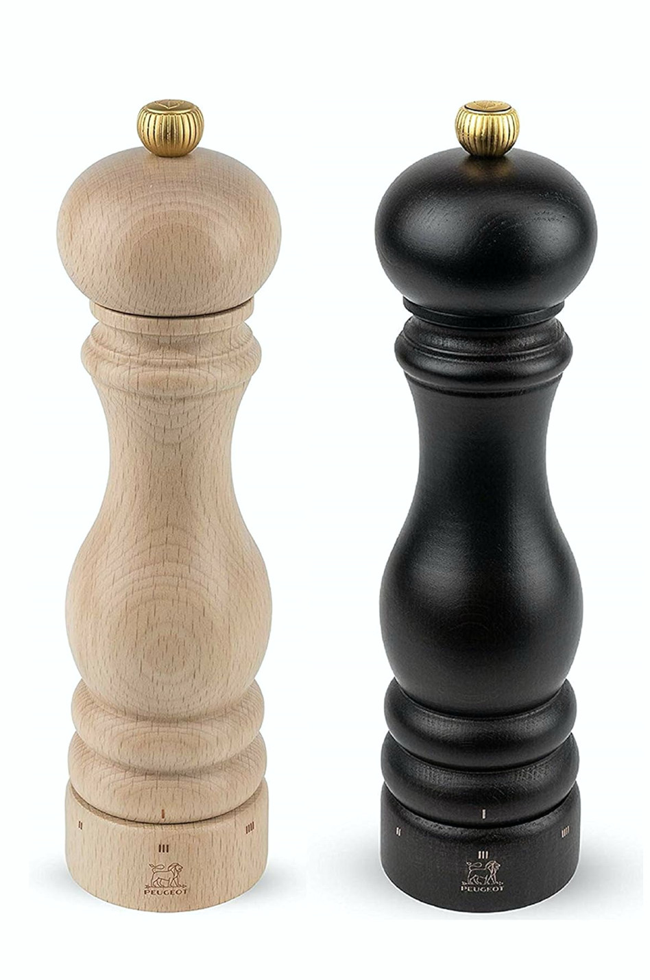 Peugeot Paris U'Select Zirlion Salt And Pepper Mill 9" Set Natural And Chocolate