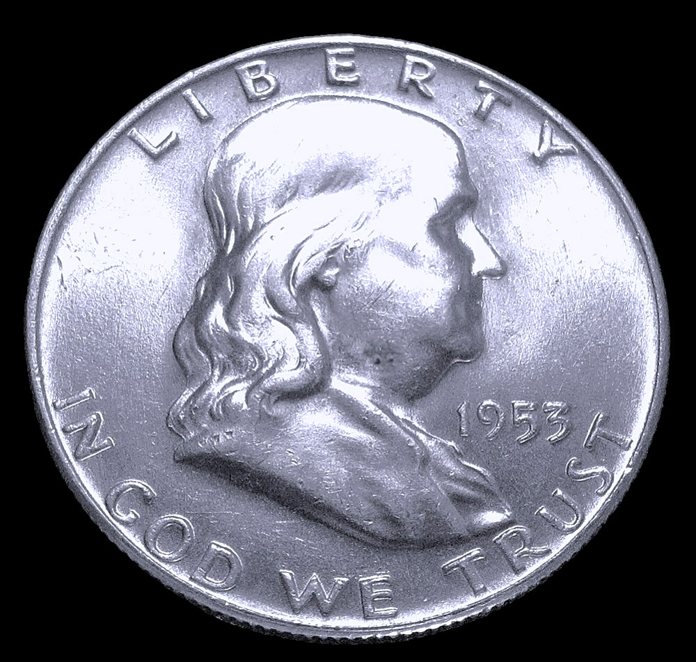 1953-D FRANKLIN SILVER HALF DOLLAR ***BRILLIANT UNCIRCULATED***