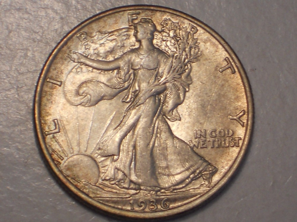 1936 Walking Liberty Half Dollar (AU & Attractive)