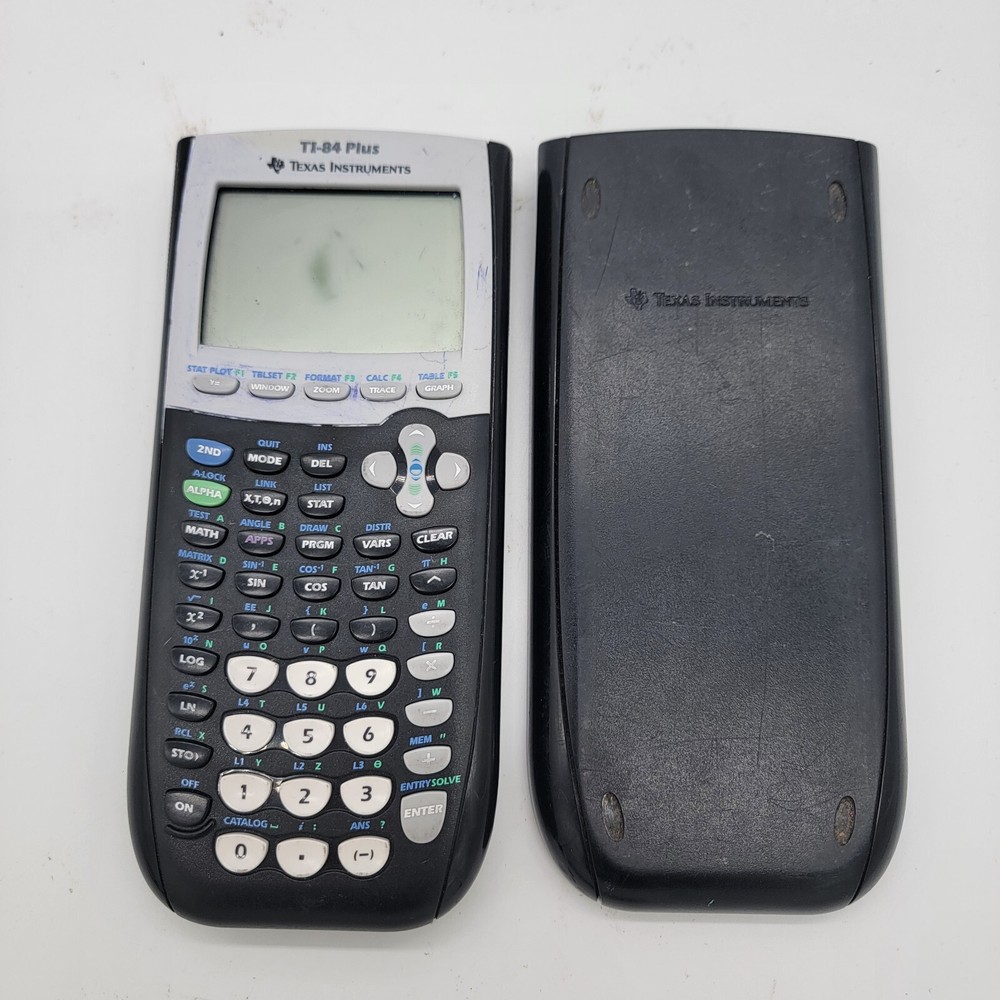 Texas Instruments TI-84 Plus Graphing Calculator Black with Case Tested