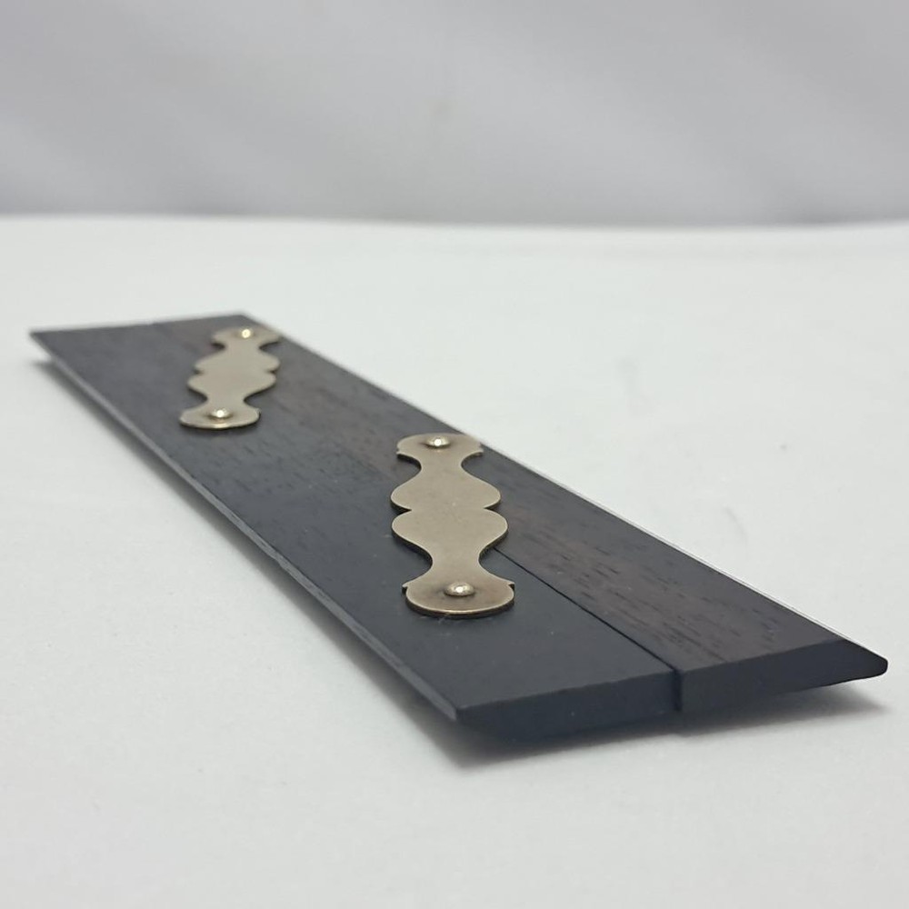 ANTIQUE EBONY AND BRASS 5 1/2" PARALLEL RULER