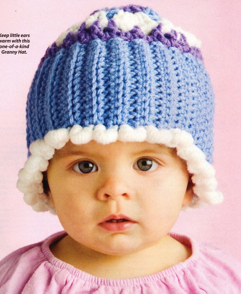 CUTE Visiting Granny Baby Hat/Crochet Pattern INSTRUCTIONS ONLY