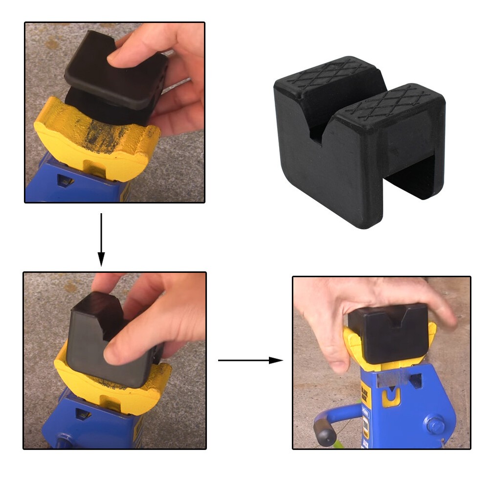 2X Rubber Universal Jack Stand Pad Adaptor Block Jacking Point Pinch Weld Side
