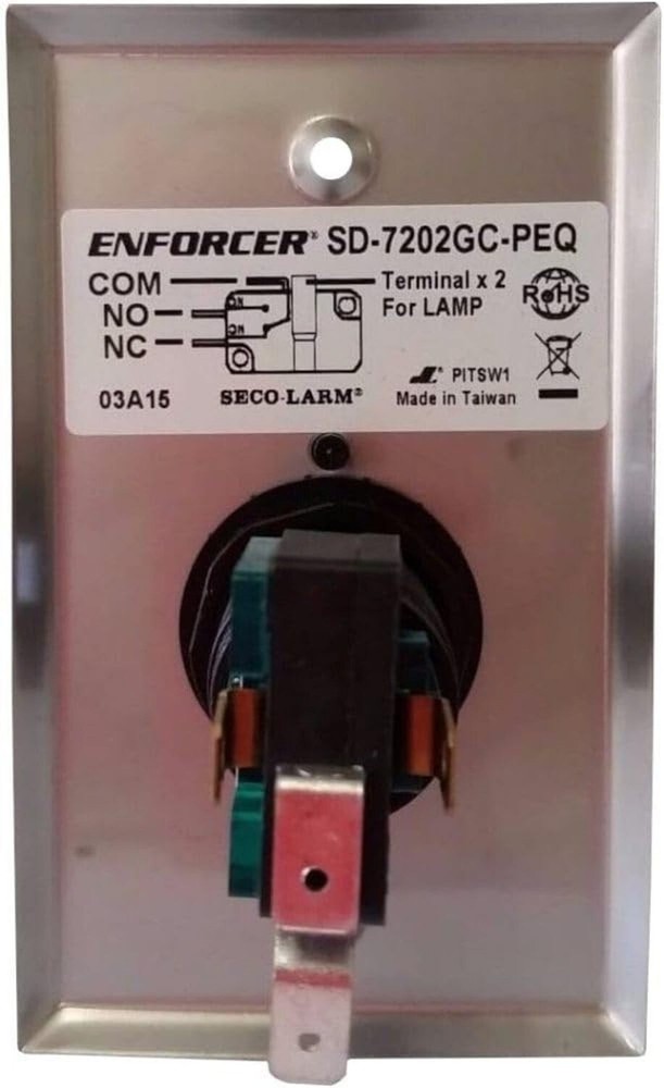 Seco-Larm SD-7202GC-PEQ Square Illuminated Pushbutton Request-to-Exit Plate