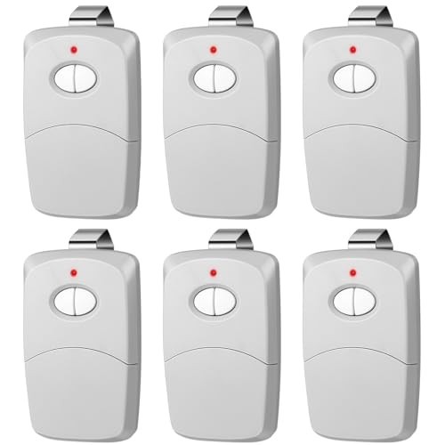6 Pcs Two Button Garage Door Remote Control, Compatible with Linear Multicode 10