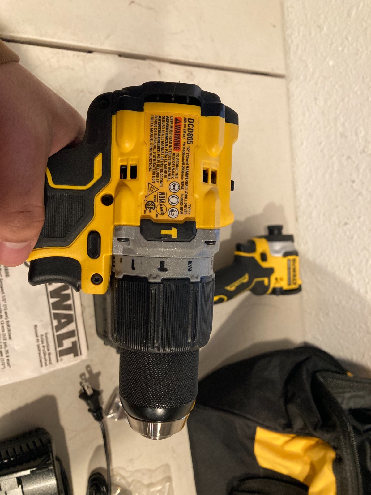 DeWalt 20V Max XR Brushless 2-Tool Combo Kit DCD800 DCF850 (2) 4Ah Batts w/Bag