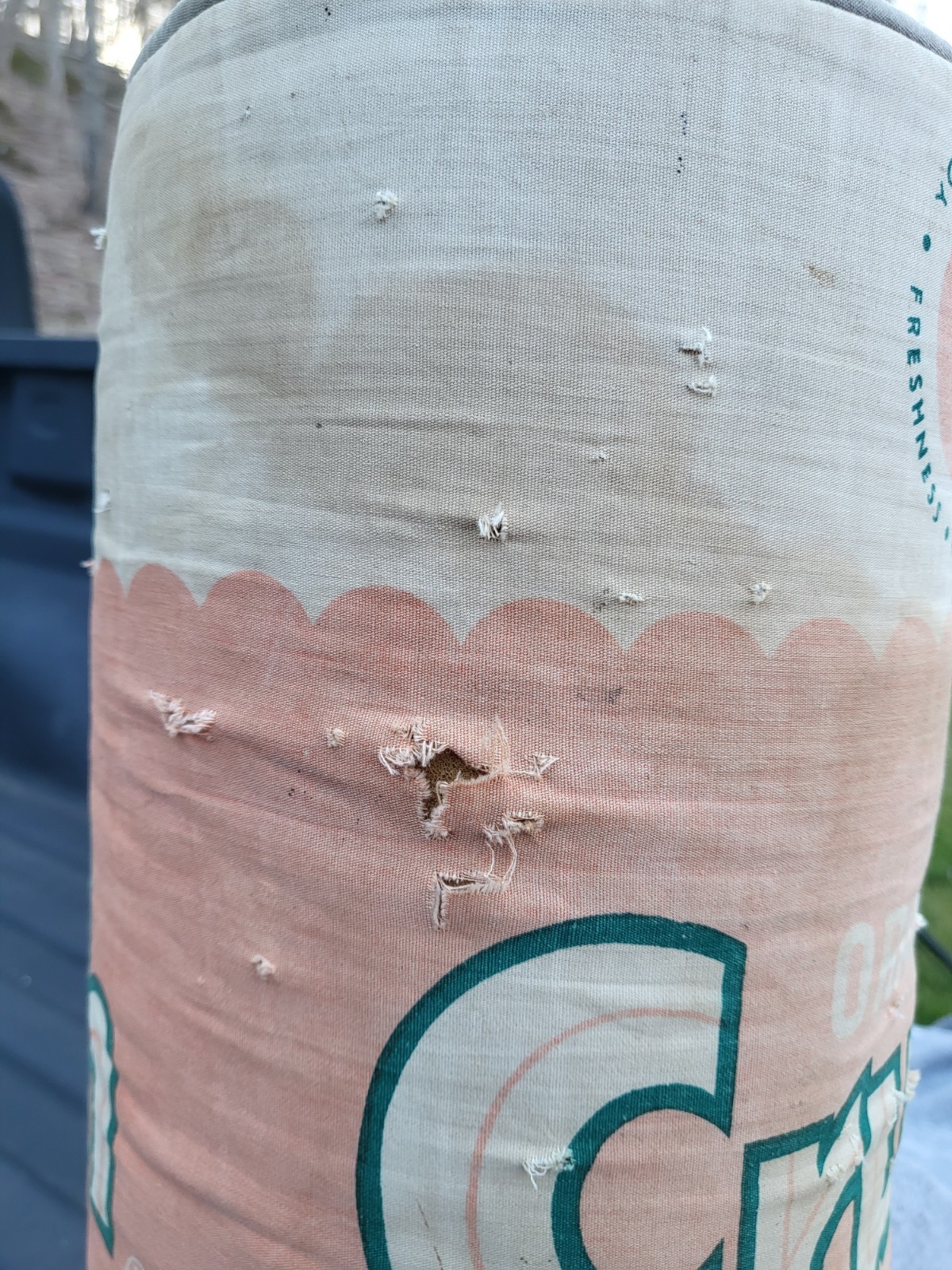 Orange Crush Pillow Can Advertising Sign, NOT FLANGE.